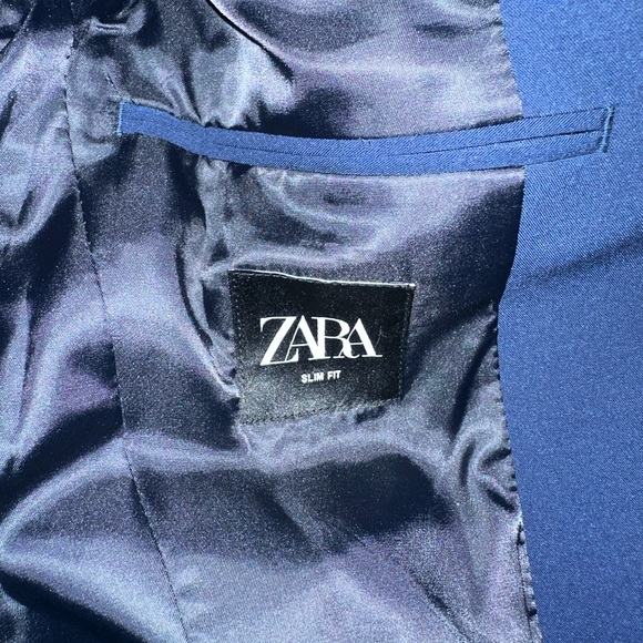 Men’s Zara Blue Slim Suit - Picture 4 of 7